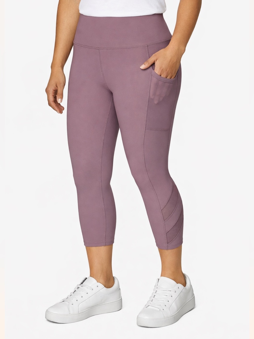 ☀️Mondetta Brushed Legging with Mesh Inserts Dusty Mauve Light Purple Size Small
